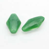 22mm Diamond Rhombus Channel Rhinestones, Vintage Pressed Glass Gems (2)