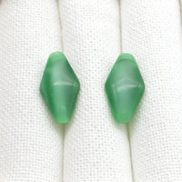 22mm Diamond Rhombus Channel Rhinestones, Vintage Pressed Glass Gems (2)