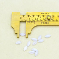 Small Marquise Cabochons, White Agate 