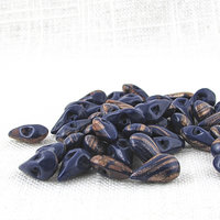 13x7.8mm Vintage Lapis Blue Pear Shape Sew On Glass Stones (24)