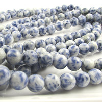 6mm Round Sodalite Beads,  Natural Gemstone 15" Strand