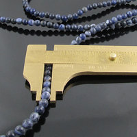 4mm Round Sodalite Beads, Opaque Blue Polished Semiprecious Gemstone Unfaceted Spacers