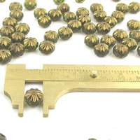 Olivine Faceted Glass 10x7mm Rondelle Beads