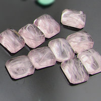 Octagonal Light Amethyst Glass Stones (10)