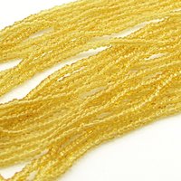Translucent Topaz Czech Glass 14/0 Rocaille Seed Beads