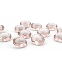 12x10mm Faceted Oval Rhinestones, Light Amethyst Unfoiled Point Back Dentelles
