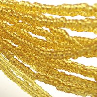 Translucent Topaz Czech Glass 14/0 Rocaille Seed Beads