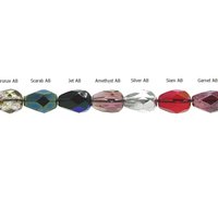 Light Amethyst AB 7x5mm Faceted Teardrops
