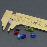 7x5mm Faceted Teardrops, Translucent Taupe Czech Fire Polished Beads (24)