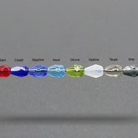 7x5mm Faceted Teardrops, Translucent Taupe Czech Fire Polished Beads (24)