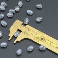 Vintage 9mm Faceted Oval Givre Beads