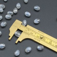 Vintage 9mm Faceted Oval Givre Beads