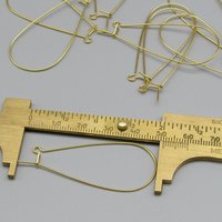 47mm Gold Plated Kidney Ear Wires with Long, Tapered Loops