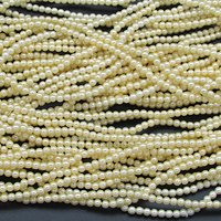 60" Strand 4mm Champagne Faux Pearls