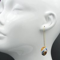 47mm Gold Plated Kidney Ear Wires with Long, Tapered Loops