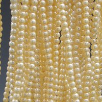 60" Strand 4mm Champagne Faux Pearls