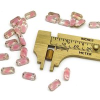 Rose Pink Givre Baguette Rhinestones (24)