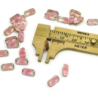 Rose Pink Givre Baguette Rhinestones (24)