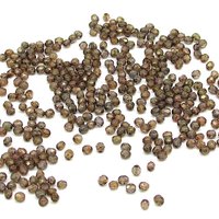 4mm Faceted Round Beads, Luminescent Brown Czech Glass (100)
