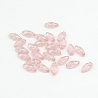 Small Glass Leaves 11x5.5mm, Side Drilled Czech Glass Beads (25)