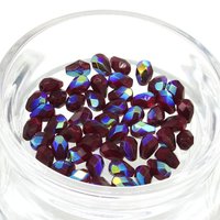 Garnet AB Faceted Teardrop Beads