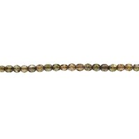 4mm Faceted Round Beads, Luminescent Brown Czech Glass (100)