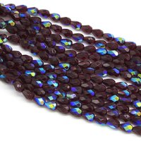 Garnet AB Faceted Teardrop Beads