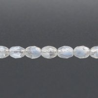 Vintage 9mm Faceted Oval Givre Beads