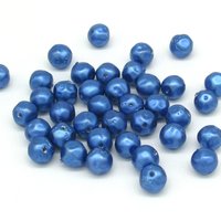8mm Blue Lustre Pearlized Beads