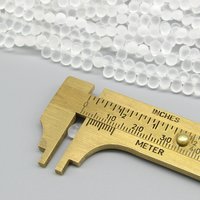 6x4mm Frosted Teardrop Briolettes, Matte Crystal Czech Pressed Glass Beads (100)