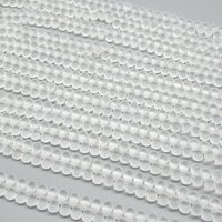 6x4mm Frosted Teardrop Briolettes, Matte Crystal Czech Pressed Glass Beads (100)