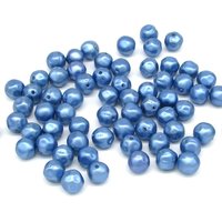 8mm Blue Lustre Pearlized Beads