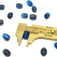Two-Tone Faceted Oval Beads, 10x8mm Barrels