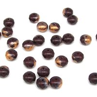9x6mm Faceted Rondelles, Garnet Red Fire Polished Czech Glass Beads (20)