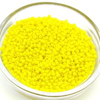 11/0 Round Seed Beads, Tiny 2mm Opaque Bright Yellow Mini Rocailles
