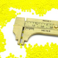 11/0 Round Seed Beads, Tiny 2mm Opaque Bright Yellow Mini Rocailles