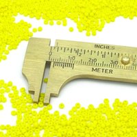 11/0 Round Seed Beads, Tiny 2mm Opaque Bright Yellow Mini Rocailles