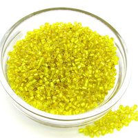 11/0 Seed Beads, Translucent Yellow 2mm Mini Rocailles