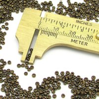 11/0 Seed Beads Antique Bronze Metallic