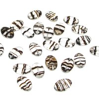 Clear and Brown Tortoise Flat Oval Beads