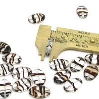 Clear and Brown Tortoise Flat Oval Beads