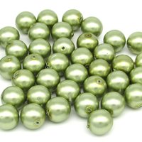 12mm Light Green Glass Pearls
