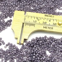 11/0 Seed Beads, Opaque Lilac Pearl Matte 2mm Mini Rocailles (25g)