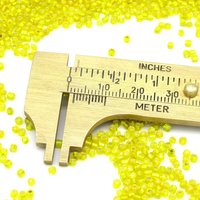 11/0 Seed Beads, Translucent Yellow 2mm Mini Rocailles