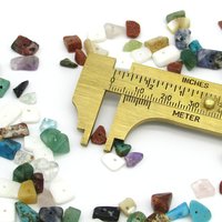 Stone Chip Bead Mix, Vintage 90's Small Semiprecious Gemstone and Shell Nuggets for Rustic DIY Crafts