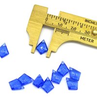 11x8.5mm Blue Kite Briolette Faceted Angular Teardrop Beads