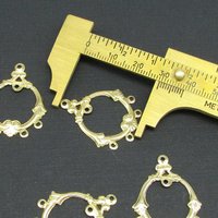 29mm Brass Stampings, Gold Plated Findings for Chandelier Earrings