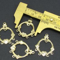 29mm Brass Stampings, Gold Plated Findings for Chandelier Earrings