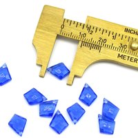 11x8.5mm Blue Kite Briolette Faceted Angular Teardrop Beads