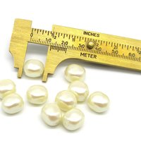 Cream 12mm Nugget Beads,  Vintage Cultura Faux Pearls